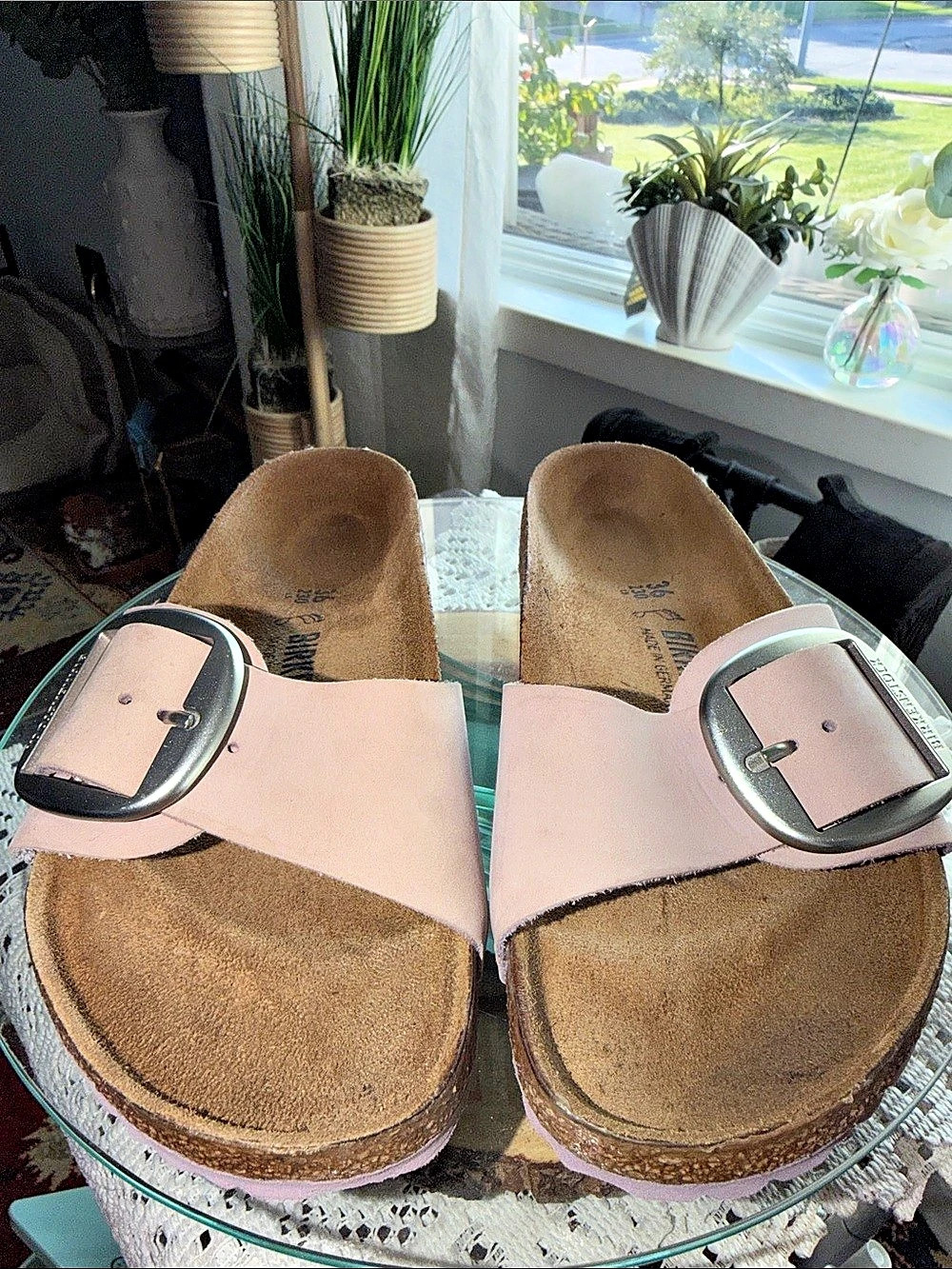 Birkenstock Arizona Big Buckle Pink Leather Sandals Women’s 36 US 5-5.5